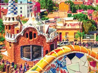 Park Güell in Barcelona, Spain