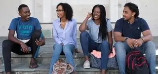 a group of young university students