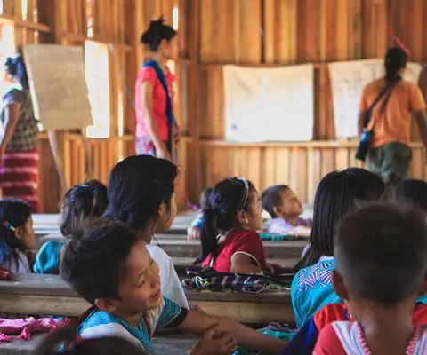 class in session in Myanmar