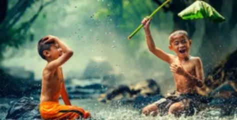 local children playing