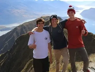 AIFS students on top of a mountain